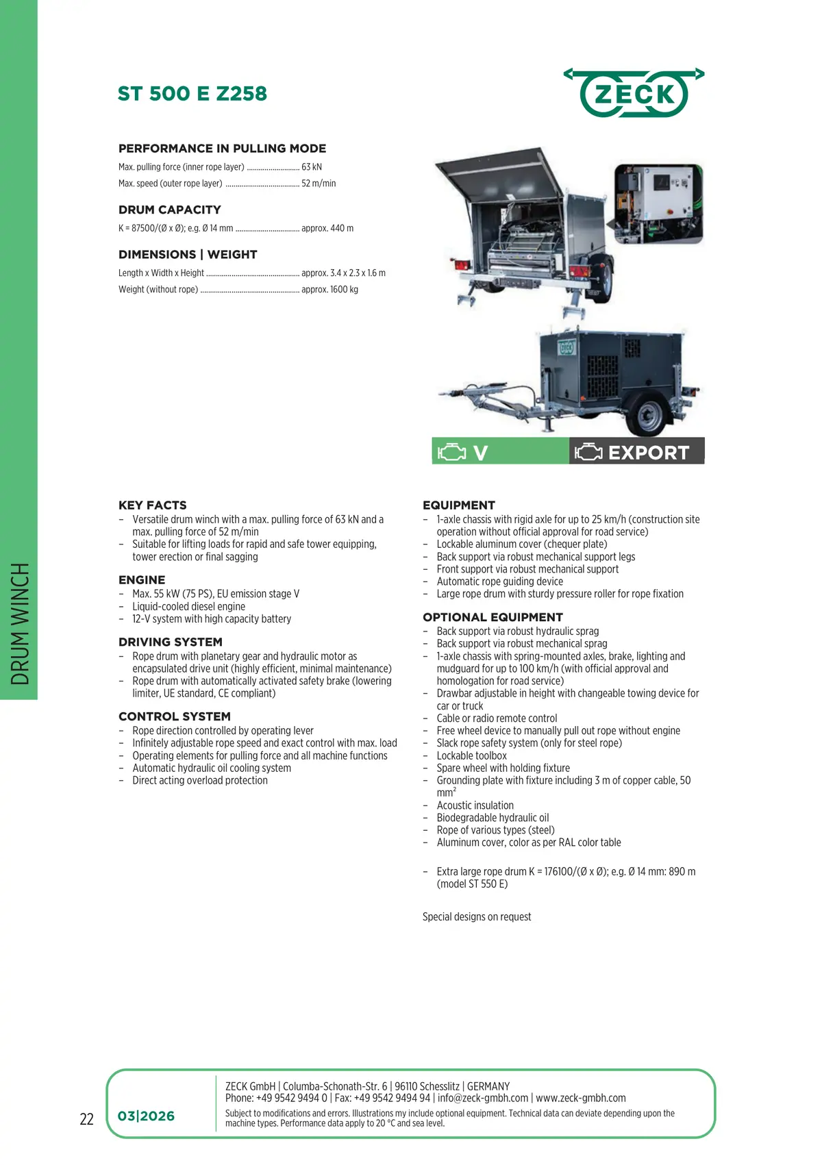 Catalogue page 22: ST 500 E Z258