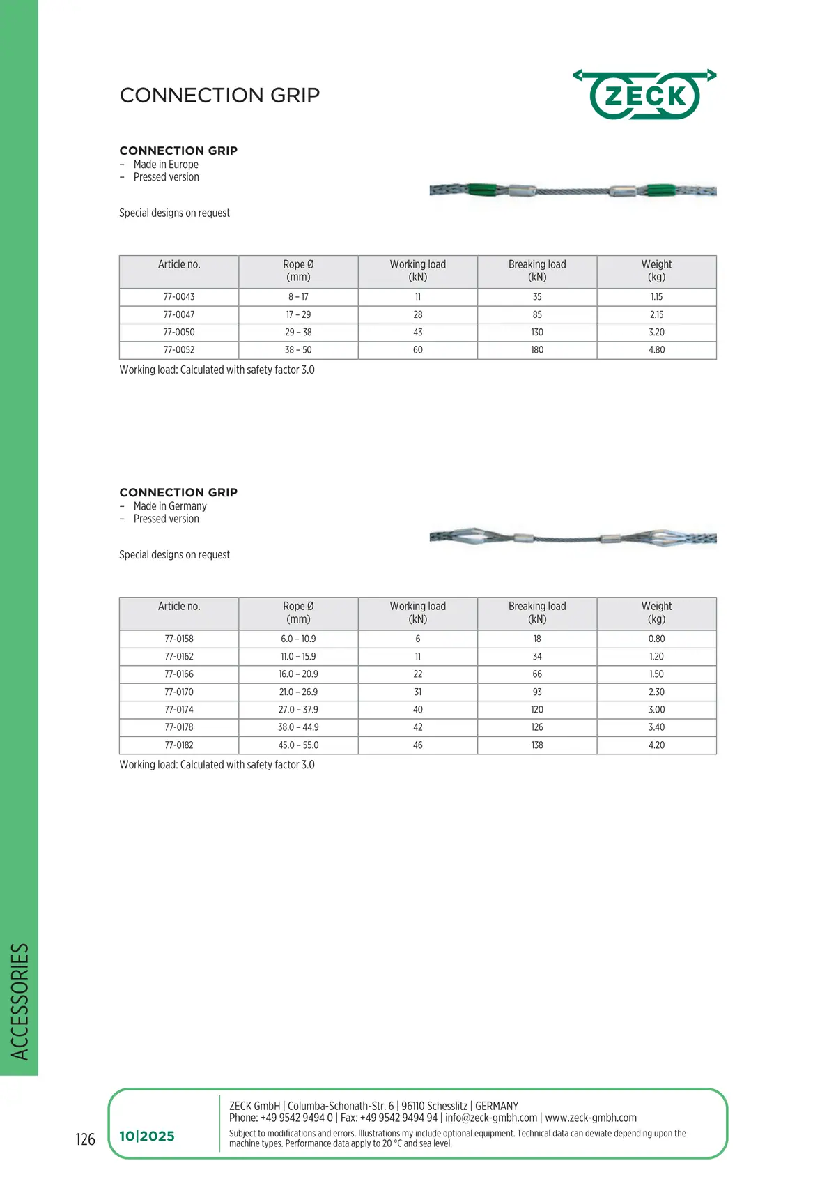 Catalogue page 126: CONNECTION GRIP