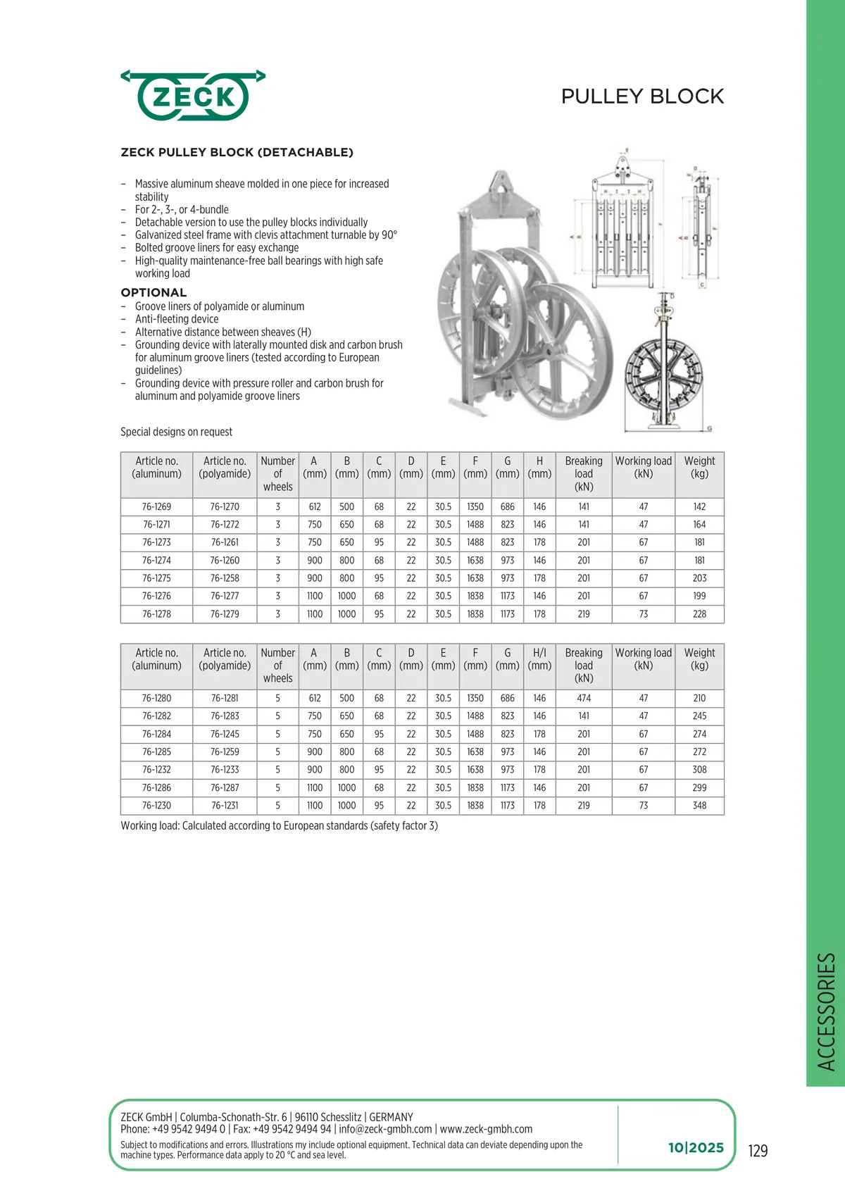 Catalogue page 129: PULLEY BLOCK
