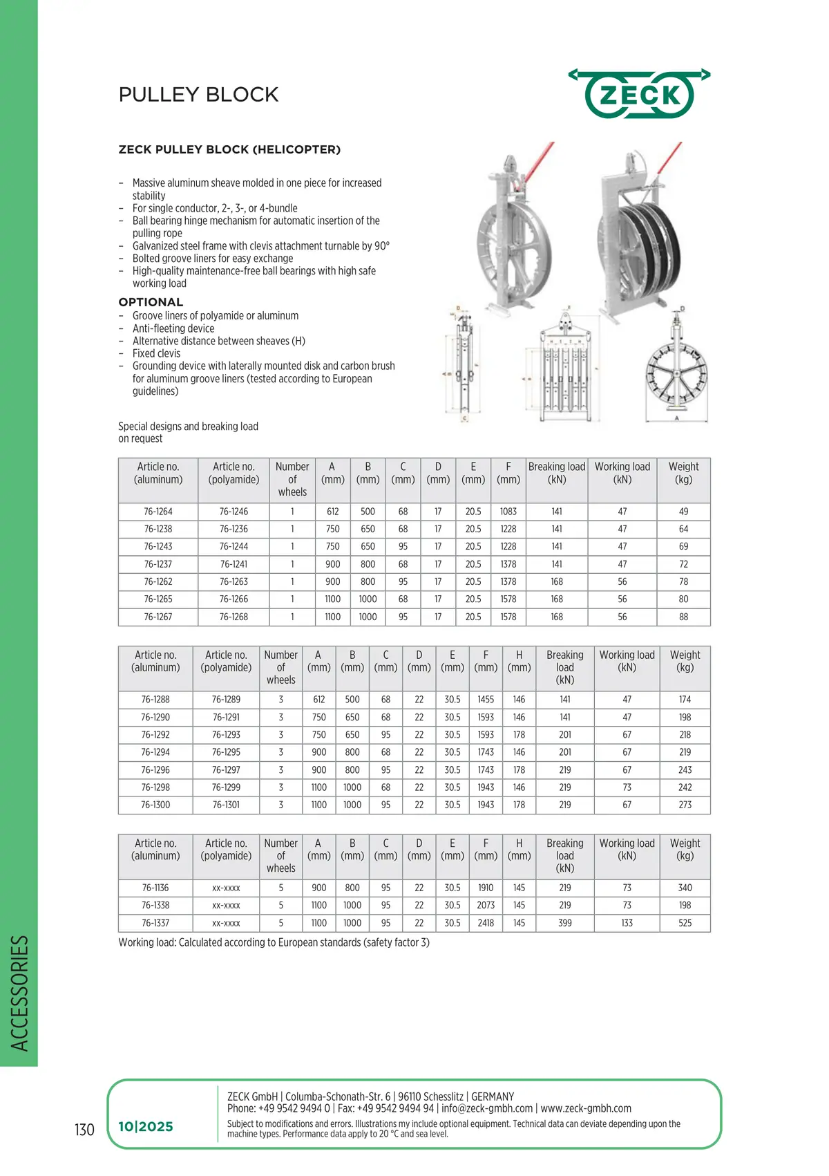 Catalogue page 130: PULLEY BLOCK