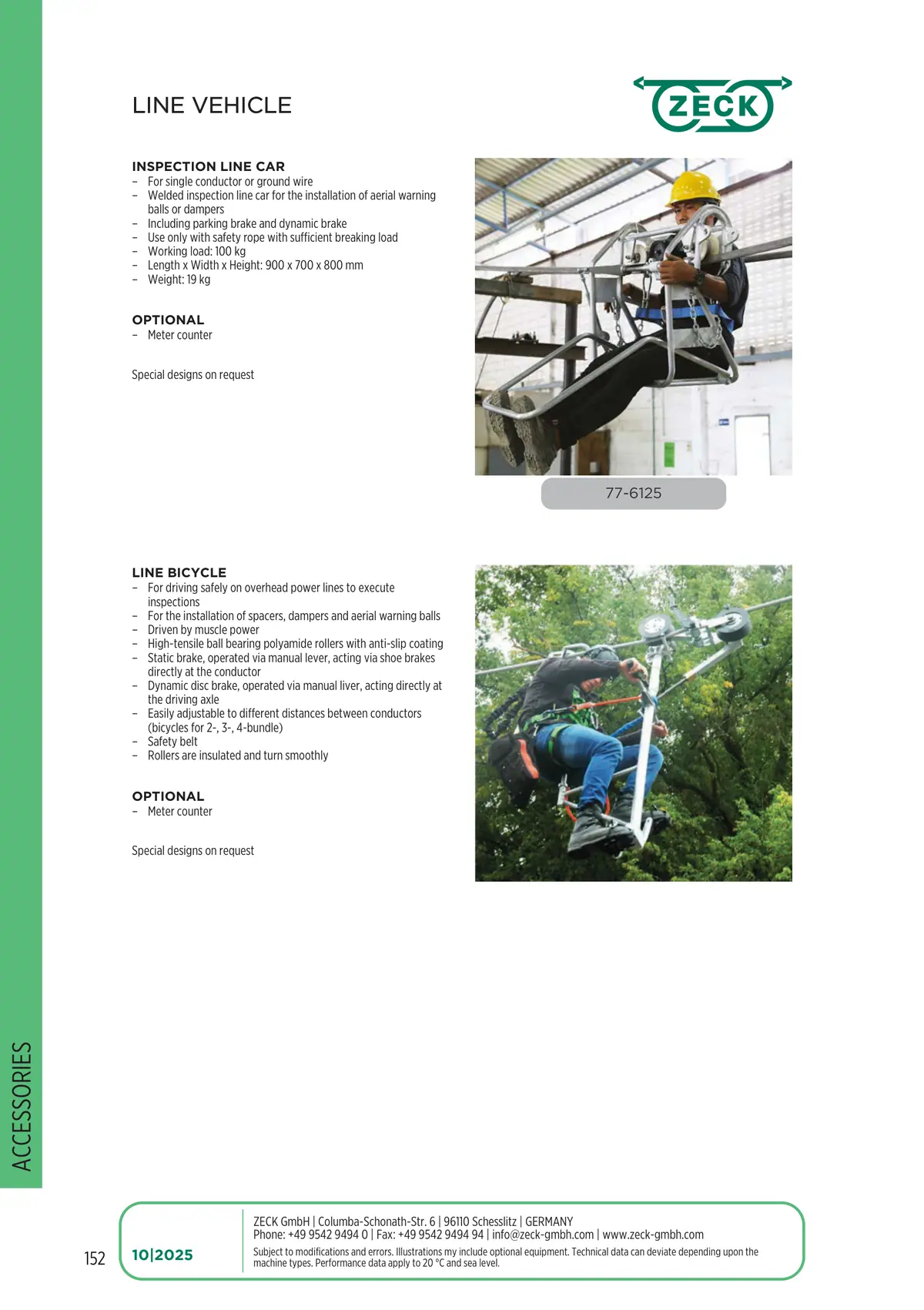 Catalogue page 152: LINE VEHICLE