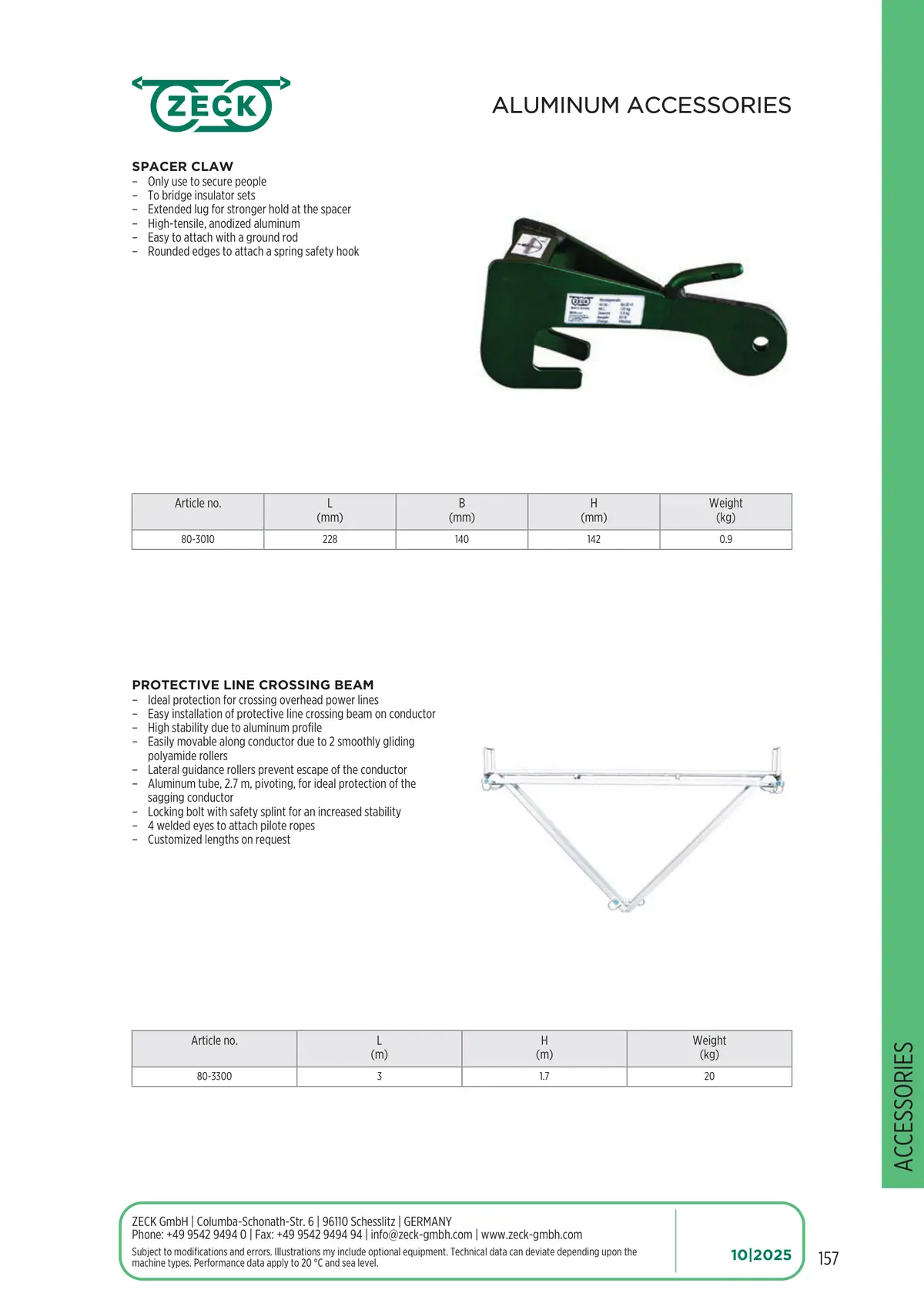 Catalogue page 157: ALUMINUM ACCESSORIES