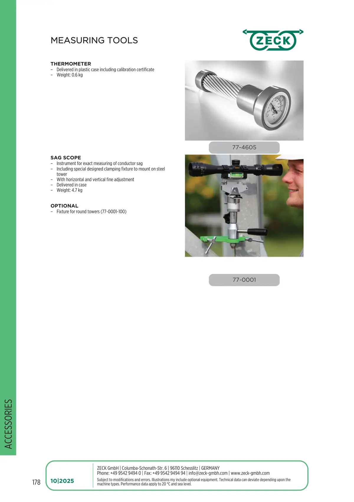 Catalogue page 178: MEASURING TOOLS